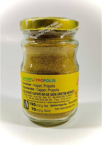 KAPARİLİ PROPOLİS (PATENTLİ) 200 GR.
