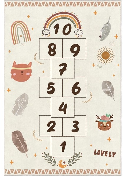 Minik Ayaklara Büyük Hayaller: Çocuk Odasına Neşe Katın Renkli Kaymaz Yıkanabilir Eğitici Halı fırsatları