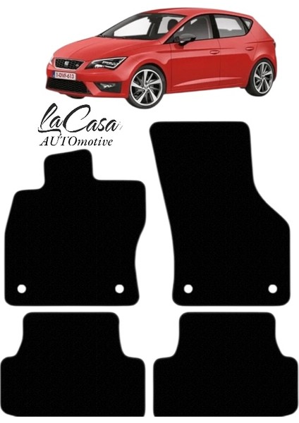 Seat Leon Uyumlu (2013 ve Sonrası) Lacasa Velur Halı Paspas