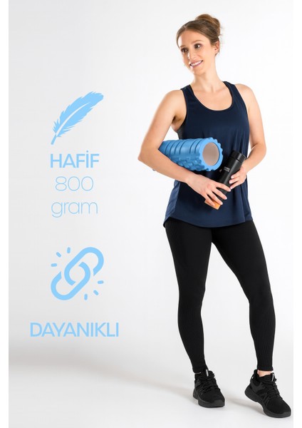 Yüksek Yoğunluklu Pilates Köpük Masaj Rulosu – Hafif ve Dayanıklı Foam Roller Mavi modelleri