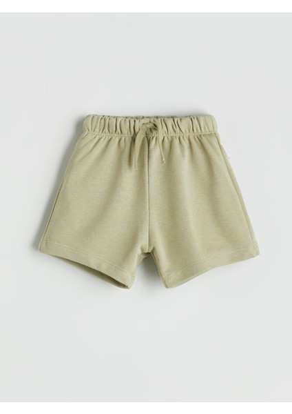 Yeni Sezon Beli Lastikli Basic Erkek Bebek Şort 2'li modelleri