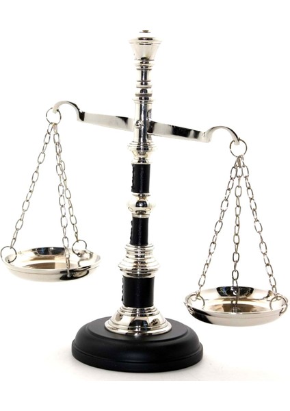 Ağaç ve Pirinç Metal Terazi 31CM