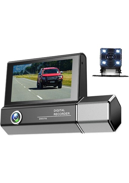 Araç Kamerası 3 Lens Video Hd 1080P 4 Inch Screen Hd Video Drv3 fiyatları