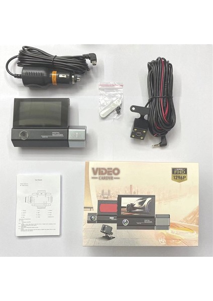 Araç Kamerası 3 Lens Video Hd 1080P 4 Inch Screen Hd Video Drv3 fırsatları