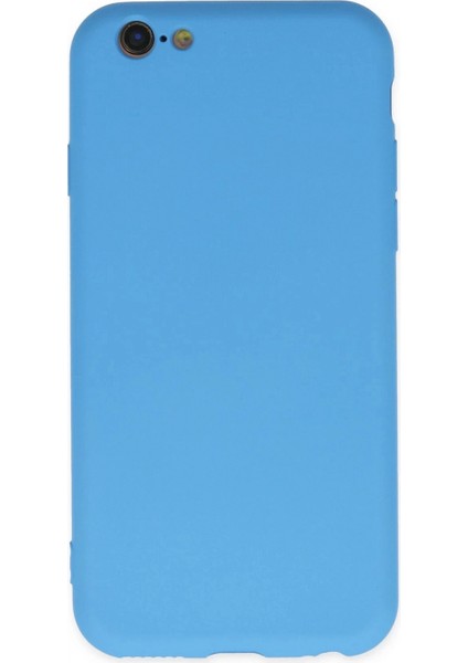 iPhone 6 Plus Kılıf Nano Içi Kadife Silikon - Mavi