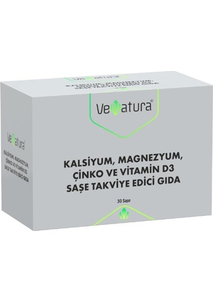 Venatura Kalsiyum Magnezyum Çinko ve Vitamin D3 30 Saşe