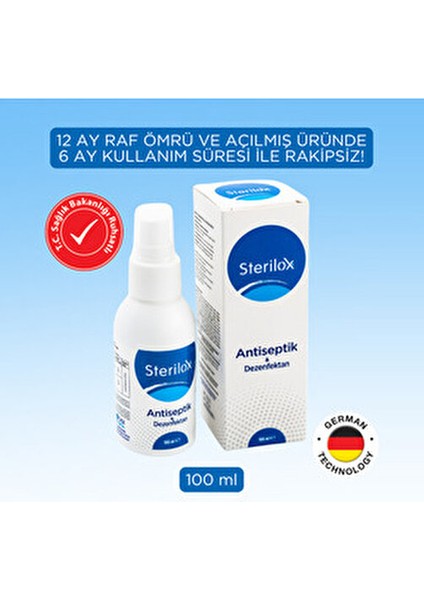 Antiseptik Dezenfektan Sprey 100 ml Alkolsüz Yara Temizleme ve Bakım İçin indirimleri