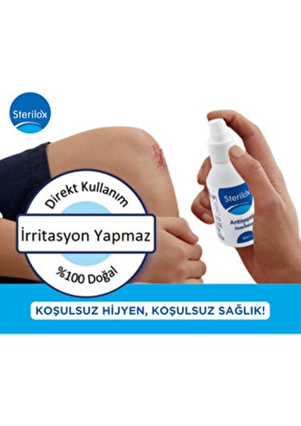 Antiseptik Dezenfektan Sprey 100 ml Alkolsüz Yara Temizleme ve Bakım İçin