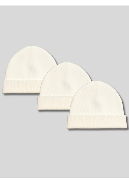 Unisex 3'lü Basic Katlamalı Bere