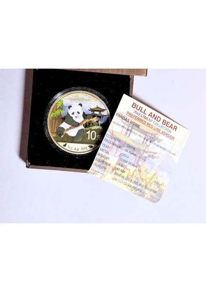 Chına Bull & Bear 10 Yuan 2014 Silver 0,999 Coin W/box & Certificate 1 Oz modelleri