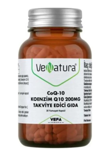 Venatura Coq-10 Koenzim Q10 200 Mg Takviye Edici Gıda 30 Kapsül