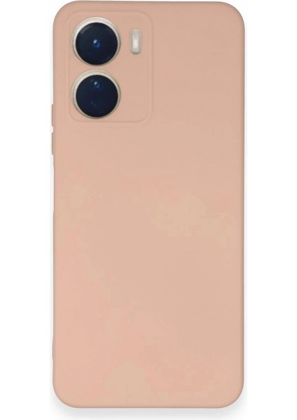 Vivo Y16 Kılıf Nano Içi Kadife Silikon - Pudra