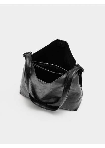 Doku Efektli Omuz Çantası indirimleri