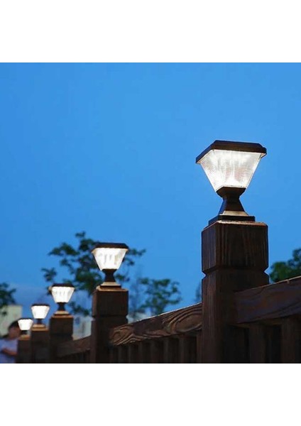 CT-7315 Solar Bahçe Set Üstü Armatür Aydınlatma Lamba Işık Beyaz 6500K 30W Dış Mekan Açık Alan Güneş Enerjili