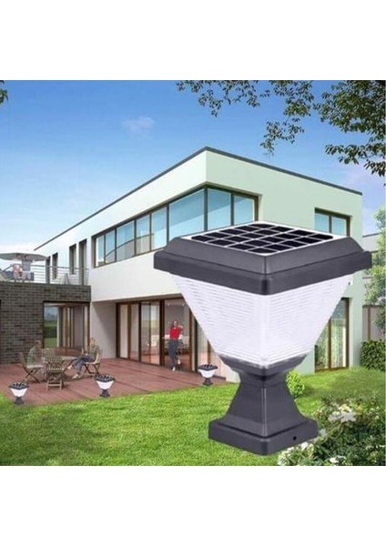 CT-7315 Solar Bahçe Set Üstü Armatür Aydınlatma Lamba Işık Beyaz 6500K 30W Dış Mekan Açık Alan Güneş Enerjili
