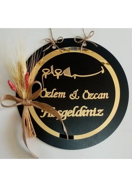 Isme Özel Ahşap ve Pleksili Kapı Süsü, Duvar Süsü, Duvar Dekoru