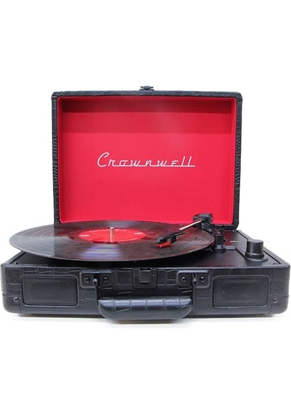 Crownwell Turntable Suitcase Cr Series Pikap Kırmızı