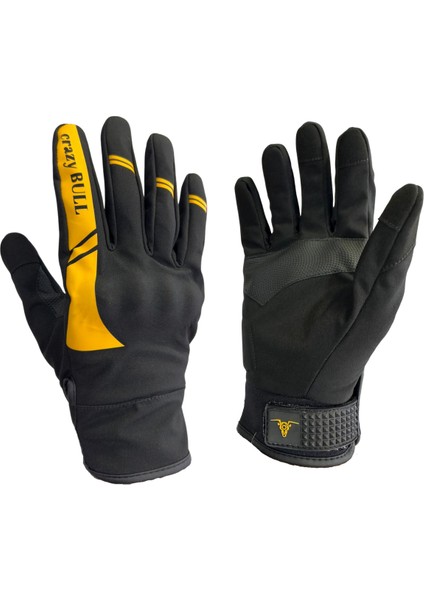 Crayzbull Eagle Sarı / Su ve Rüzgar Geçirmez Kışlık Erkek Motosiklet Eldiveni