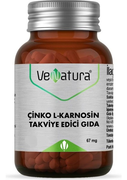 Venatura Çinko L-Karnosin 30 Kapsül