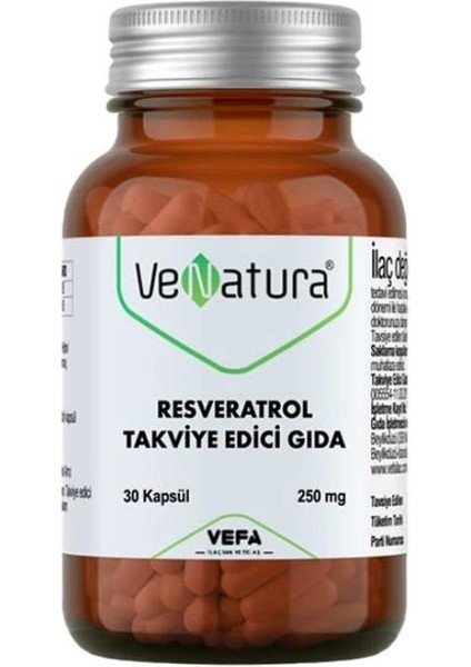 Venatura Resveratrol Takviye Edici Gıda 30 Kapsül