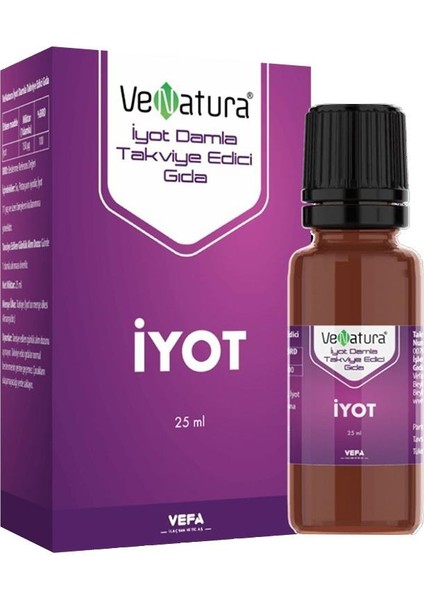Venatura Iyot Damla Takviye Edici Gıda 25 ml