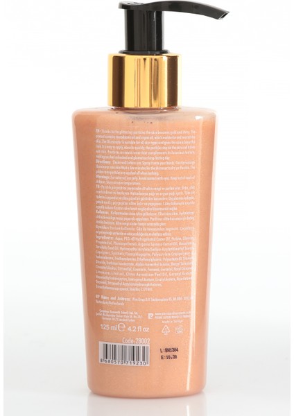 Body Illuminator With Golden Glitter-Altın Işıltılı Vücut AYDINLATICI-125ML fırsatları