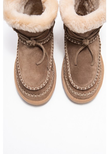 Jorel Kum Süet Hakiki Deri Dikişli Kürklü Kadın Bot fiyatları