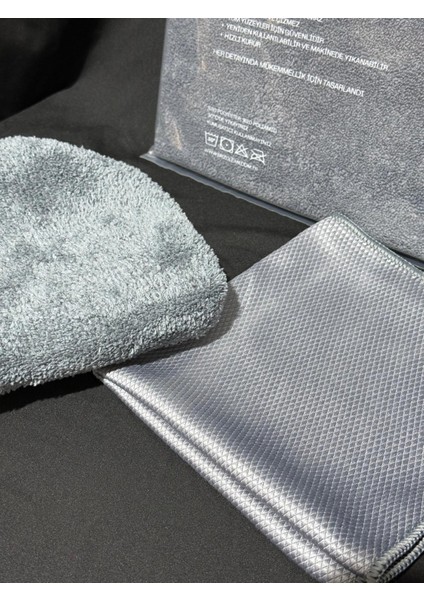 Eko Araba Yıkama Seti 3 Parça %100 Mikrofiber Eldiven Kurulama Havlusu modelleri