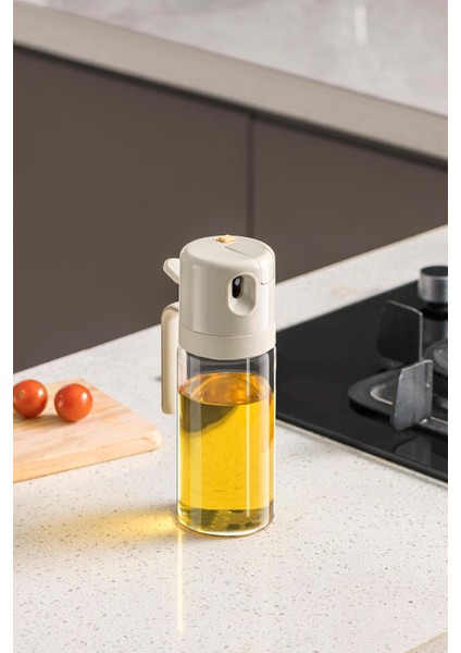 2'si 1 Arada Cam Yağdanlık - Püskürtmeli Yağ Spreyi ve Döküm Uçlu Zeytinyağı Şişesi fiyatları