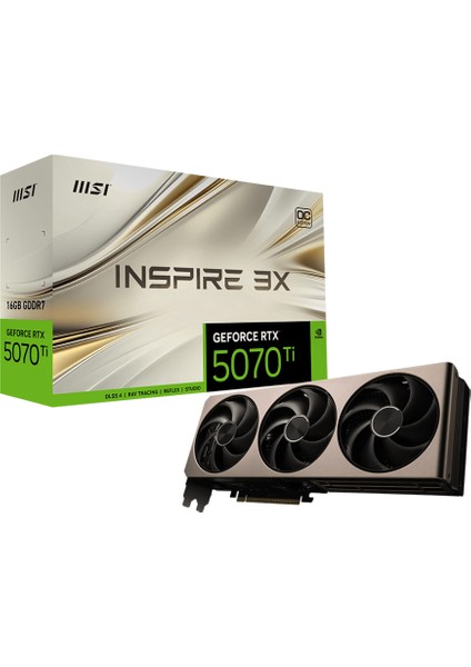 Msı VGA Geforce Rtx 5070 Tı 16G Inspıre 3x Oc RTX5070TI 16GB Gdrr7 256 B DX12 Pcıe 5.0 X16 (3xdp 1xhdmı)