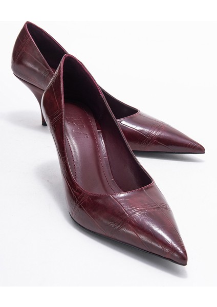 Marcus Bordo Baskı Kadın Topuklu Ayakkabı