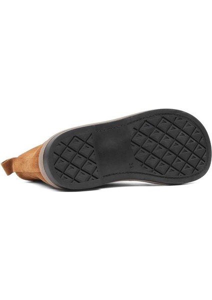 Kadın Taba Bağcıklı Süet Deri Bot indirimleri