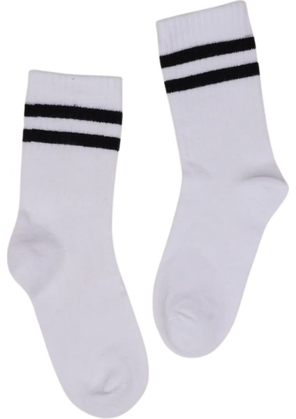 Çocuk Çorap Soket 3 Çift Unisex Beyaz-Siyah-Siyah modelleri