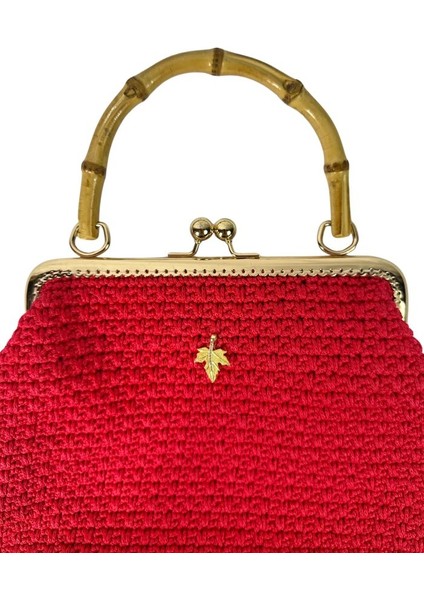 7172 El Örgüsü Makrome Ip Ahşap Saplı Abiye El Çantası / 29 cm x 22 cm fiyatları