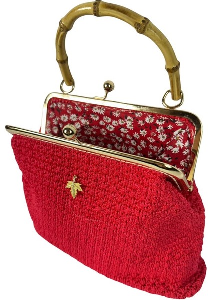 7172 El Örgüsü Makrome Ip Ahşap Saplı Abiye El Çantası / 29 cm x 22 cm modelleri