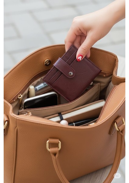 Bordo Kartlık & Cüzdan