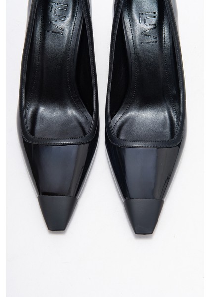 Rona Siyah Rugan Mat Burunlu Kadın Topuklu Ayakkabı fiyatları