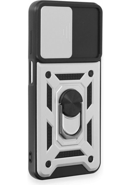 Samsung Galaxy M14 5g Kılıf Pars Lens Yüzüklü Silikon - Gümüş fiyatları