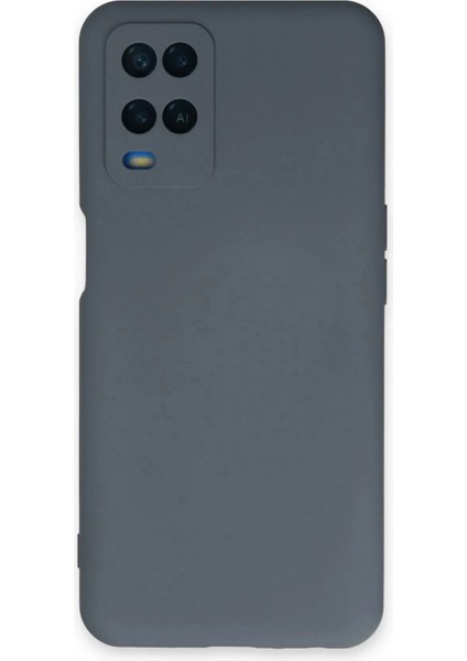 Oppo A54 4g Kılıf Nano Içi Kadife Silikon - Gri