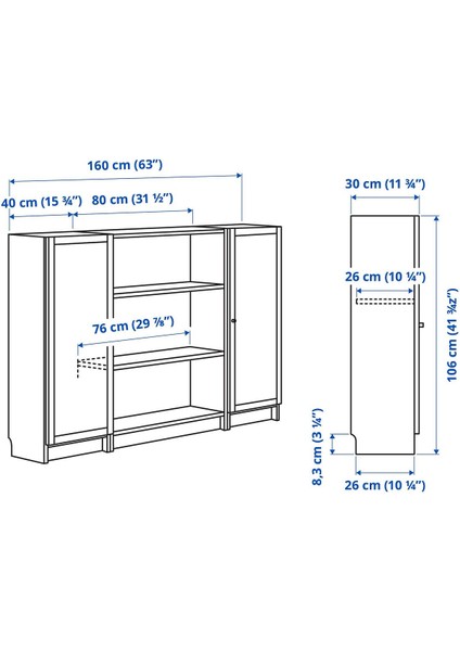 Kitaplık, Beyaz, 160X106 cm fırsatları