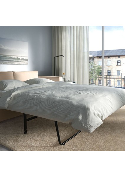 2'li Yataklı Kanepe, Hallarp Bej, Sert Yataklı, Dar Kolçaklı fırsatları