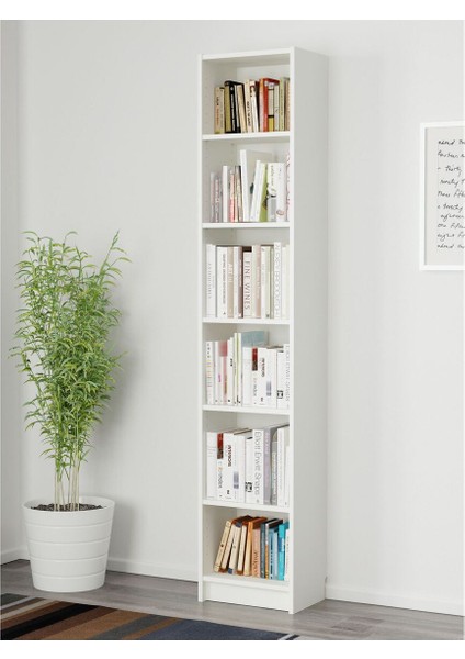 Kitaplık, Beyaz, 40X28X202 cm fiyatları