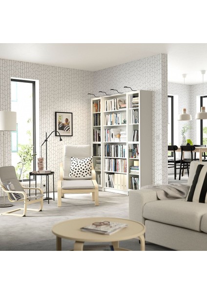 Cam Kapaklı Kitaplık, Beyaz, 160X202 Cm, 2 Kapaklı modelleri