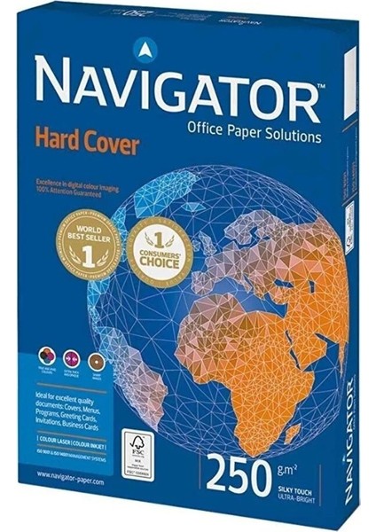 A4 Beyaz Fotokopi Kağıdı 250 gr 1 Paket (125 Sayfa)