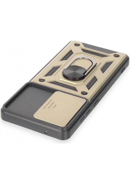 Samsung Galaxy S20 Fe Kılıf Pars Lens Yüzüklü Silikon - Gold fırsatları