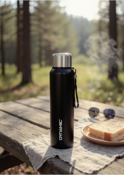 Paslanmaz Çelik Termos 1 Lt Siyah