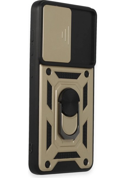 Samsung Galaxy S21 Fe Kılıf Pars Lens Yüzüklü Silikon - Gold modelleri