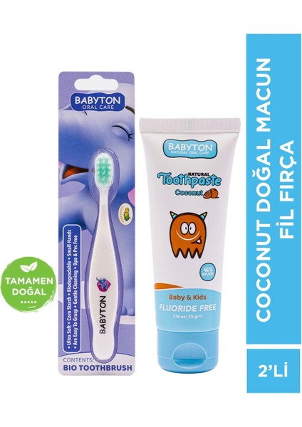 Hindistan Cevizi Doğal Diş Macun ve Fil Fırça