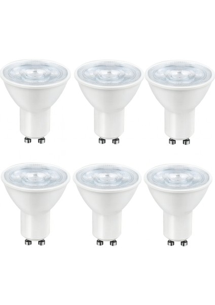 -121/B.30 6’lı 7W GU10 LED Çanak Ampul Seti 3000K Günışığı Mercekli 540lm Yüksek Verimli Aydınlatma fırsatları