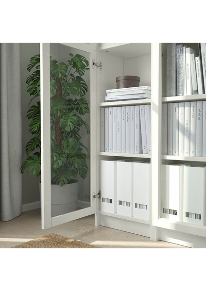 Cam Kapaklı Kitaplık, Beyaz, 120X30X202 cm modelleri